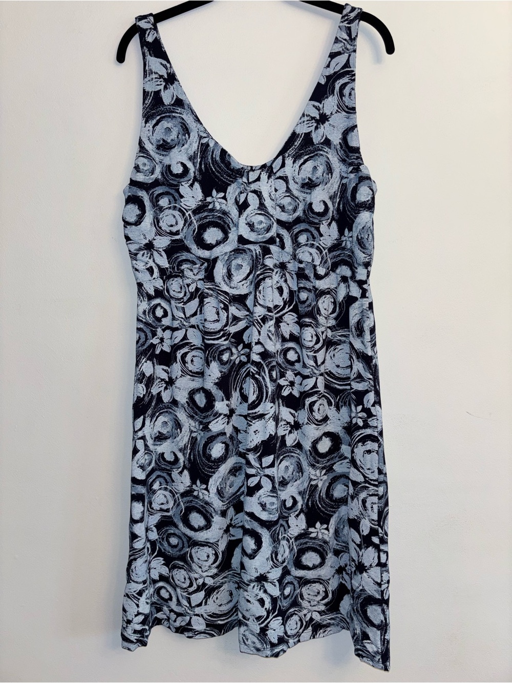 fresh produce Navy and Light Blue Patterned Dress